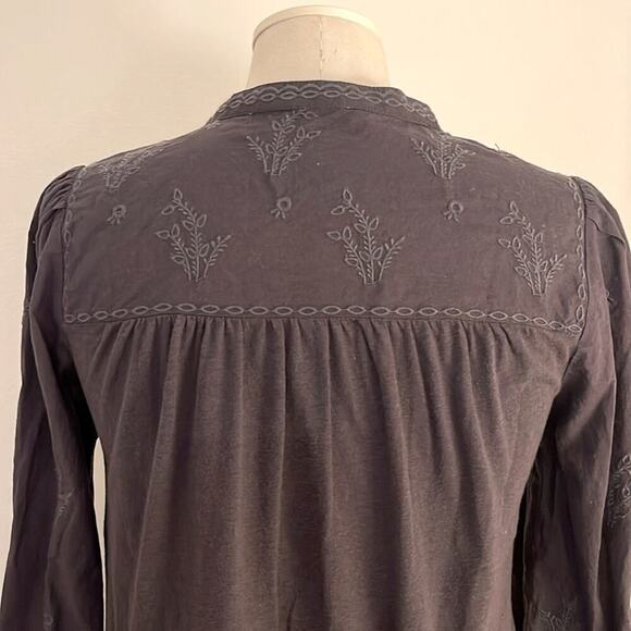 Lucky Brand Black/Charcoal Top | Size S - Picture 4 of 8